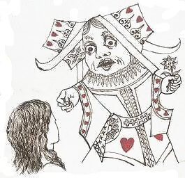 Alice and the Queen of Hearts