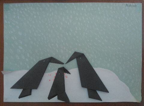 Bild mit drei Pinguinen