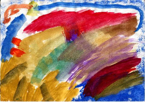 abstraktes Wasserfarben-Bild