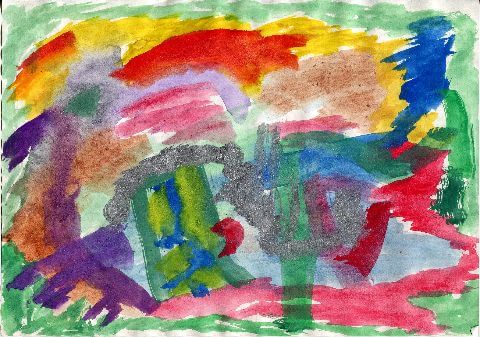 abstraktes Wasserfarben-Bild