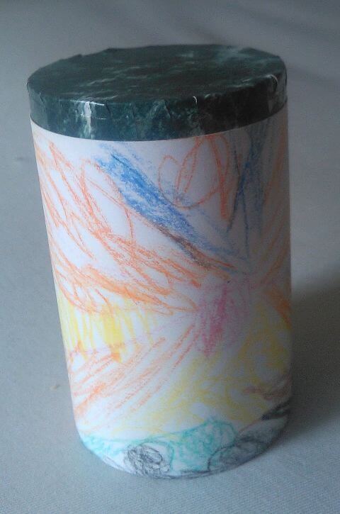 bemalte runde Dose