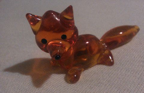 Fuchs aus rotem Glas